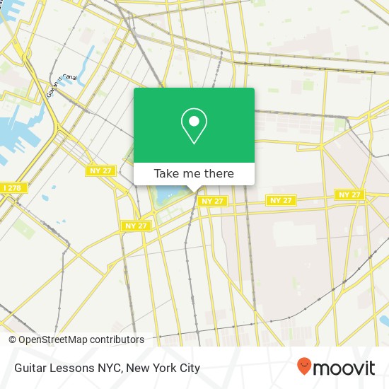 Guitar Lessons NYC map