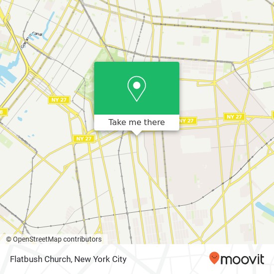Flatbush Church map