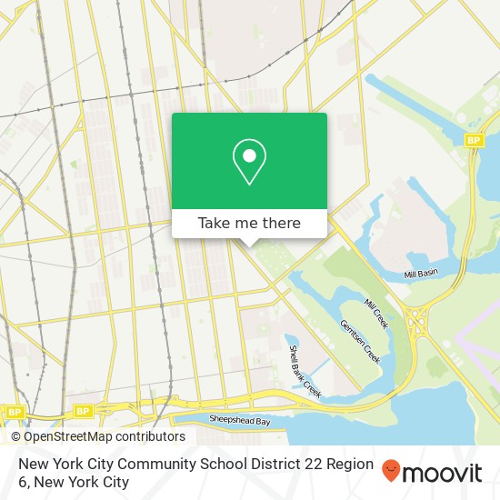 New York City Community School District 22 Region 6 map