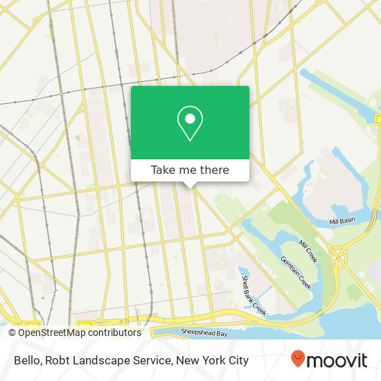 Bello, Robt Landscape Service map