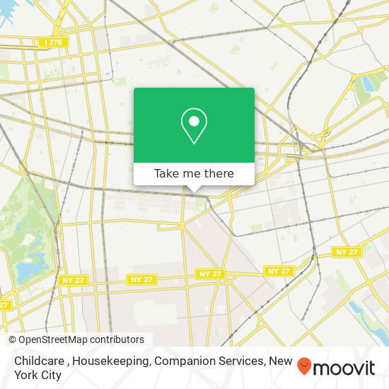 Mapa de Childcare , Housekeeping, Companion Services