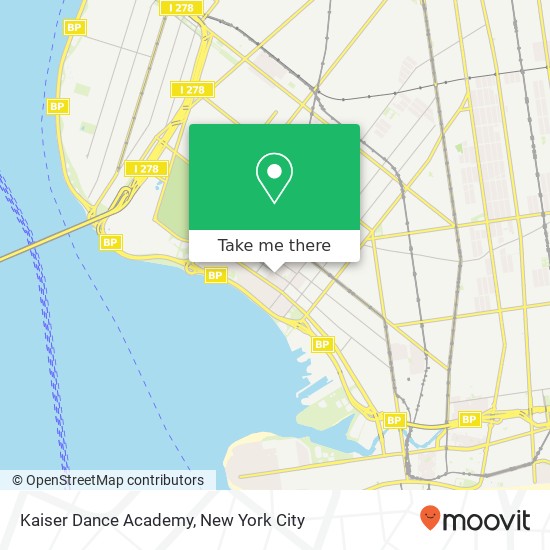 Mapa de Kaiser Dance Academy