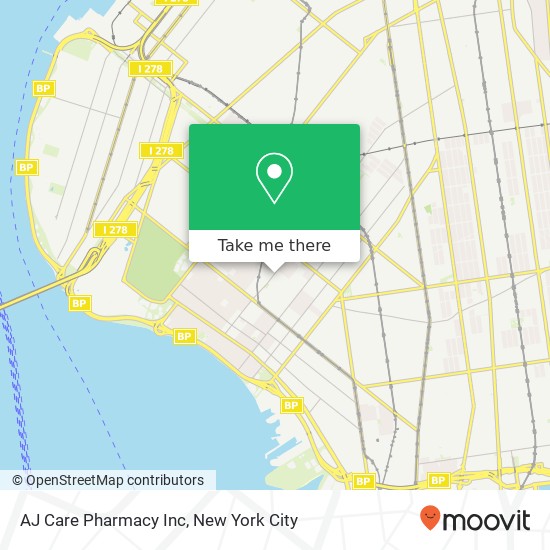 AJ Care Pharmacy Inc map