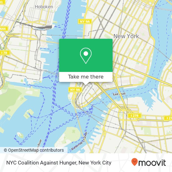 Mapa de NYC Coalition Against Hunger