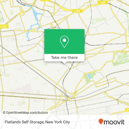 Flatlands Self Storage map