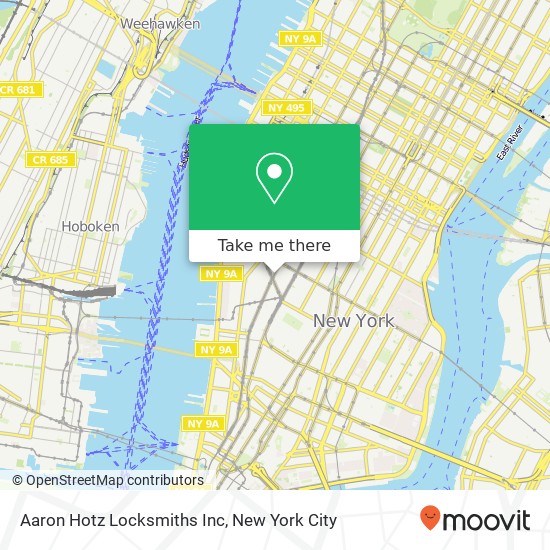 Mapa de Aaron Hotz Locksmiths Inc