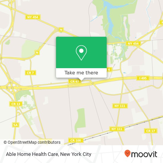 Able Home Health Care map