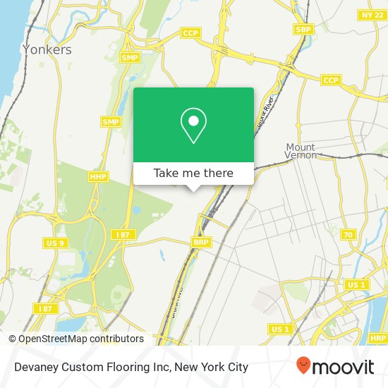 Mapa de Devaney Custom Flooring Inc