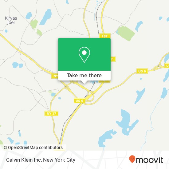 Calvin Klein Inc map
