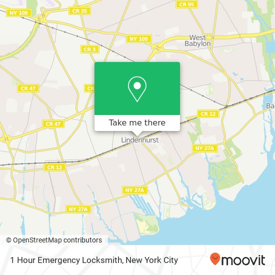 1 Hour Emergency Locksmith map