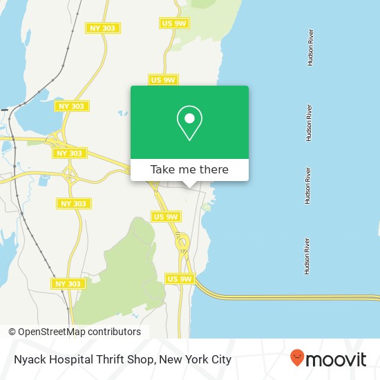 Nyack Hospital Thrift Shop map