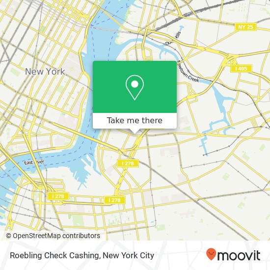 Roebling Check Cashing map