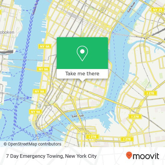 Mapa de 7 Day Emergency Towing