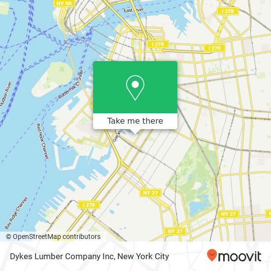 Dykes Lumber Company Inc map