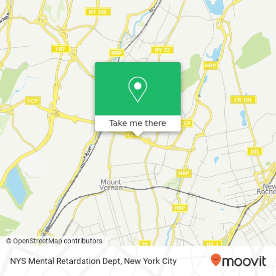 NYS Mental Retardation Dept map