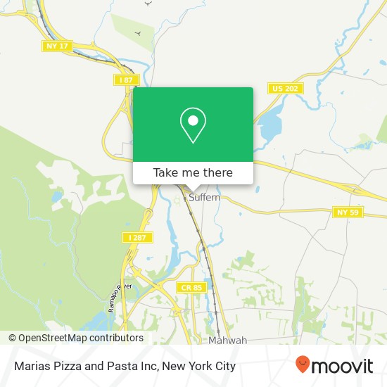 Marias Pizza and Pasta Inc map