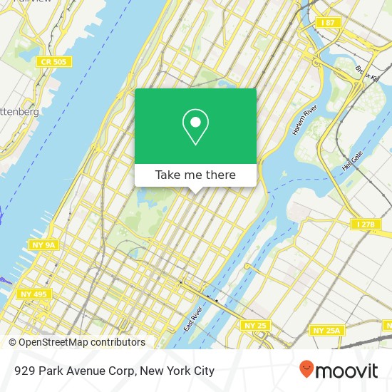 Mapa de 929 Park Avenue Corp