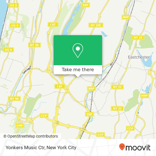 Mapa de Yonkers Music Ctr