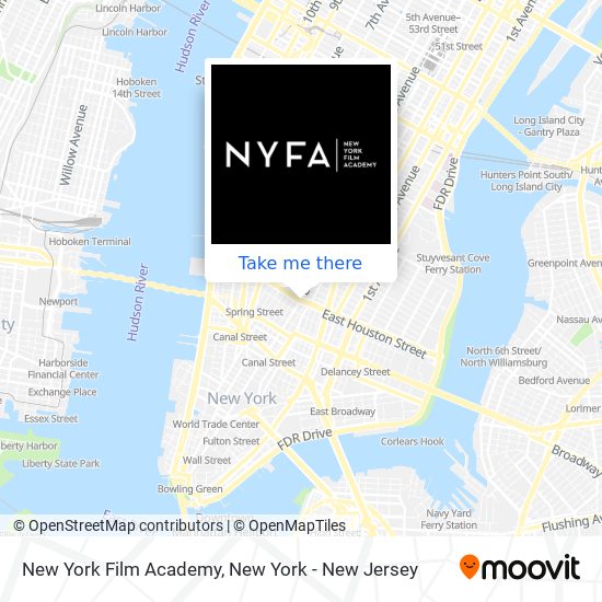 Mapa de New York Film Academy