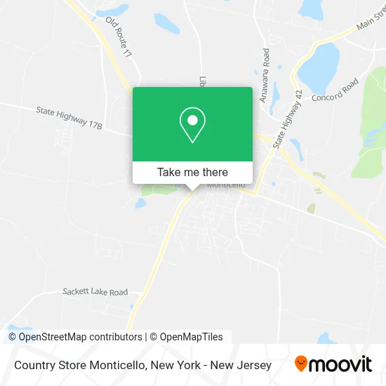 Country Store Monticello map