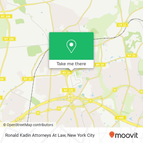 Ronald Kadin Attorneys At Law map