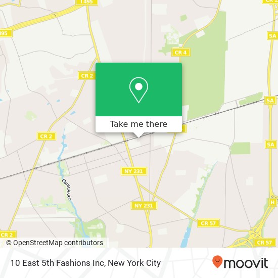 Mapa de 10 East 5th Fashions Inc