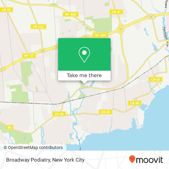 Broadway Podiatry map