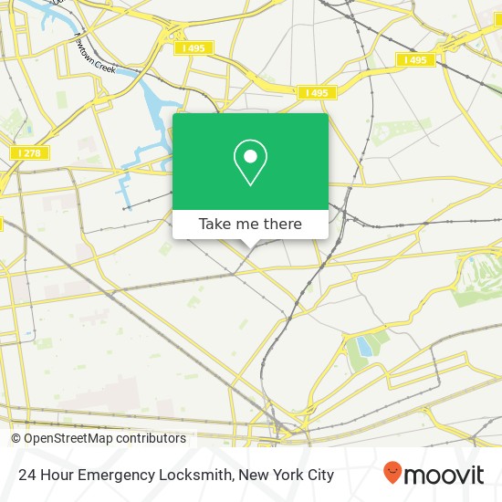 24 Hour Emergency Locksmith map