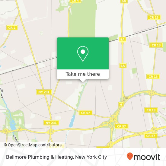 Mapa de Bellmore Plumbing & Heating