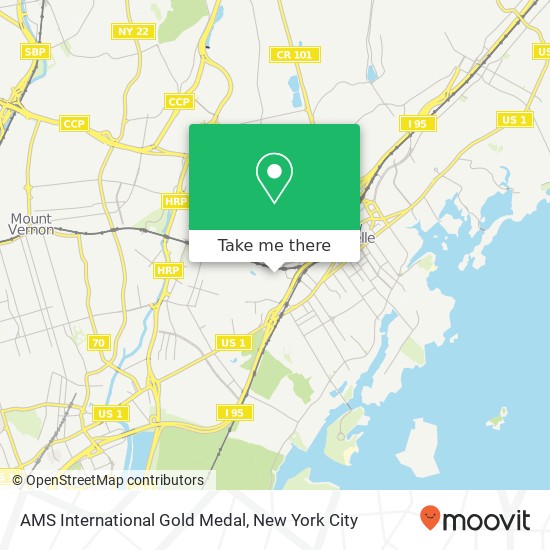 AMS International Gold Medal map