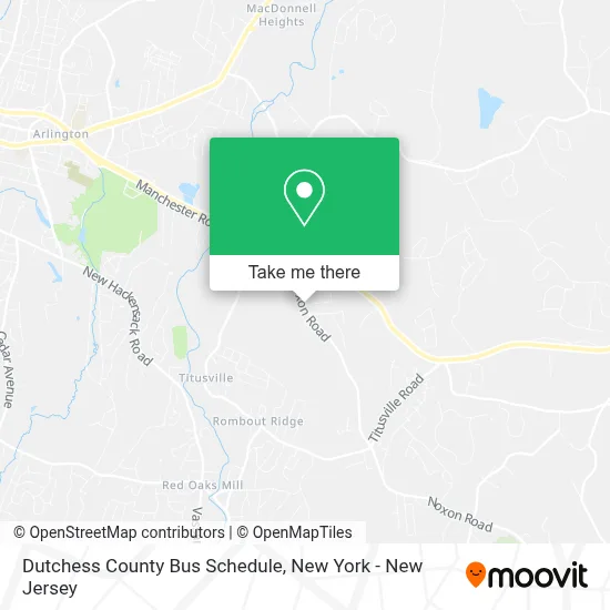 Dutchess County Bus Schedule map