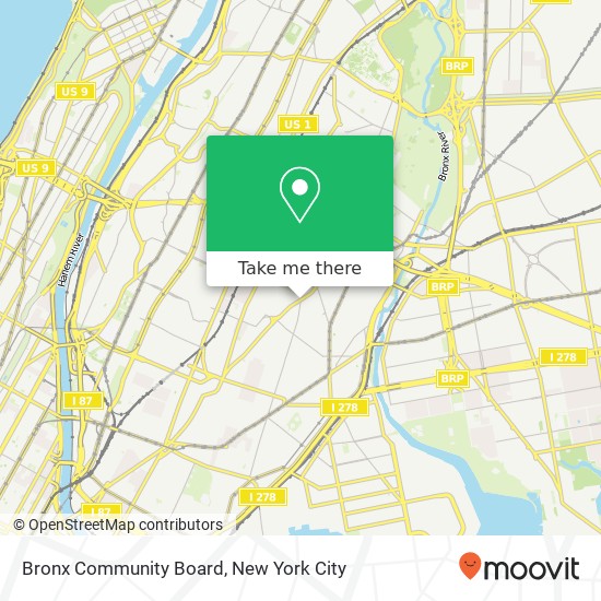 Bronx Community Board map