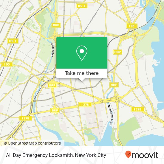 All Day Emergency Locksmith map