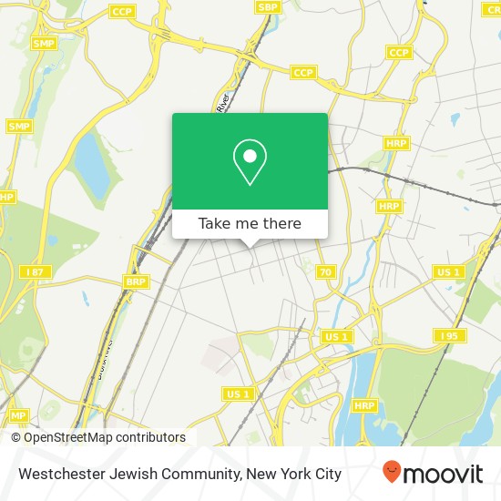 Mapa de Westchester Jewish Community