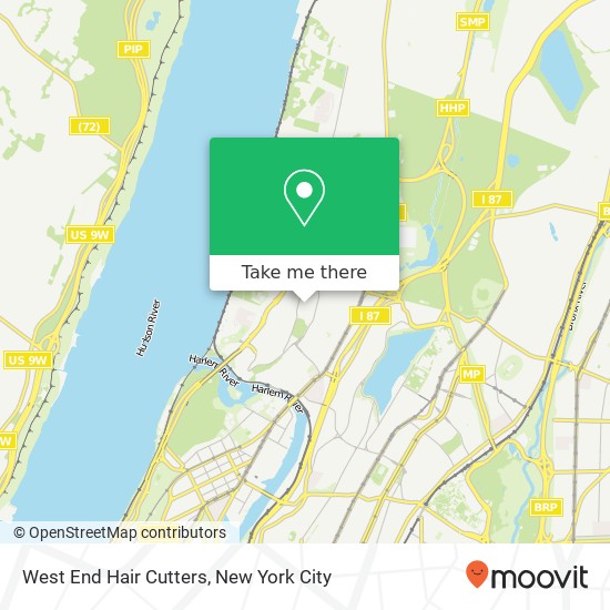 Mapa de West End Hair Cutters