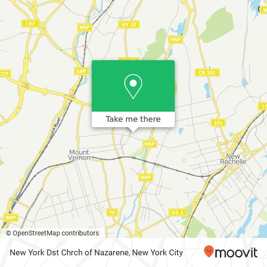 Mapa de New York Dst Chrch of Nazarene