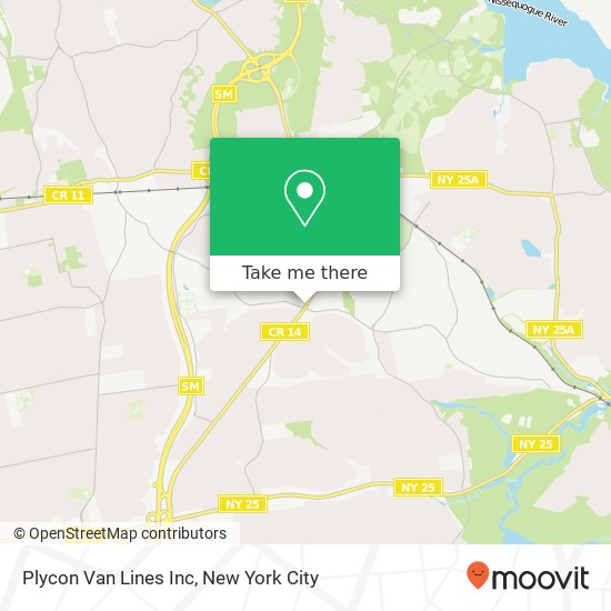 Plycon Van Lines Inc map
