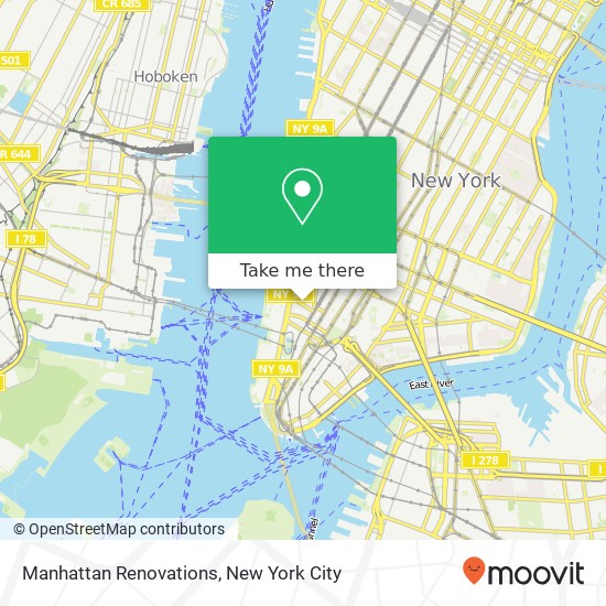 Manhattan Renovations map
