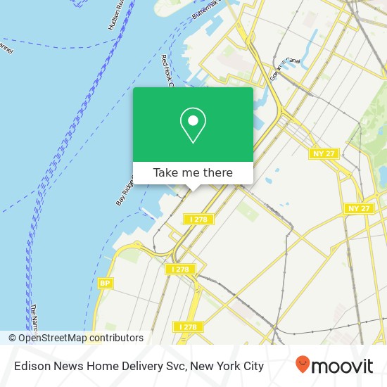 Mapa de Edison News Home Delivery Svc