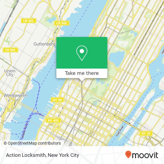 Action Locksmith map