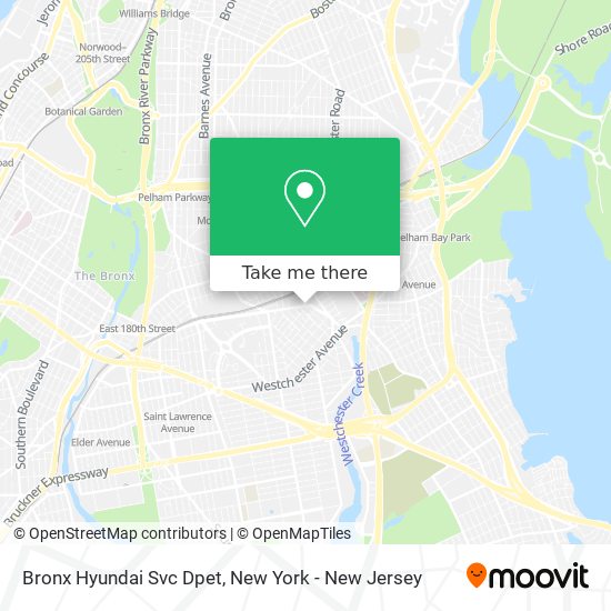 Bronx Hyundai Svc Dpet map