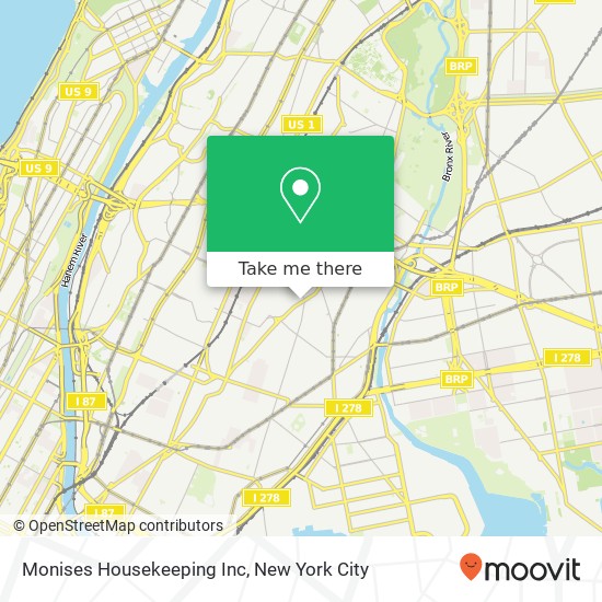 Monises Housekeeping Inc map