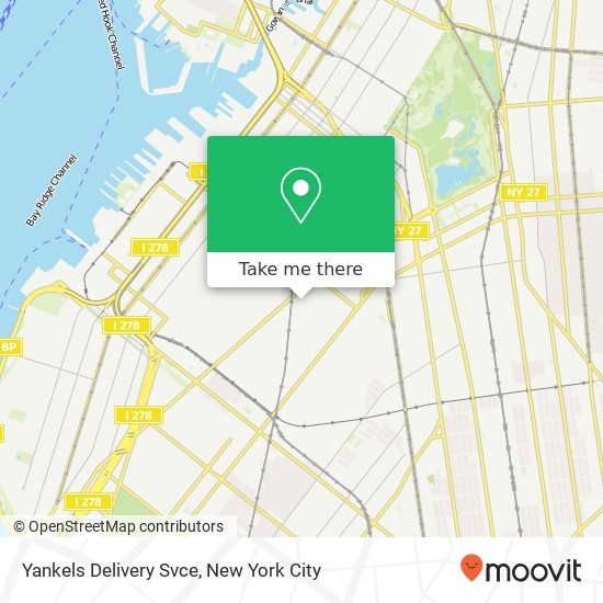 Mapa de Yankels Delivery Svce