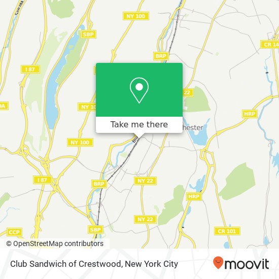 Mapa de Club Sandwich of Crestwood