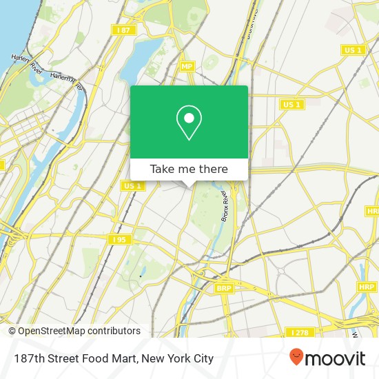 187th Street Food Mart map