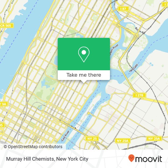 Murray Hill Chemists map