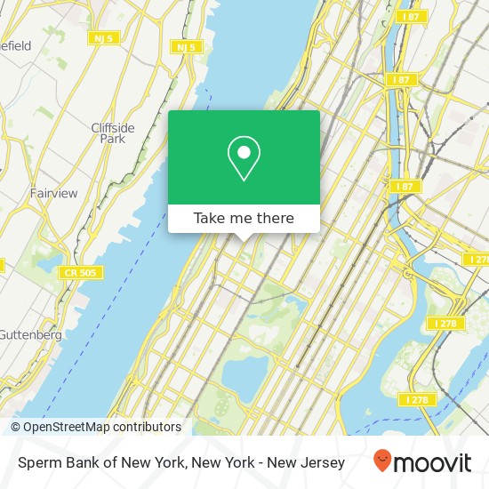 Mapa de Sperm Bank of New York