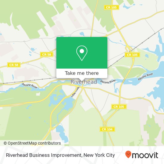 Mapa de Riverhead Business Improvement