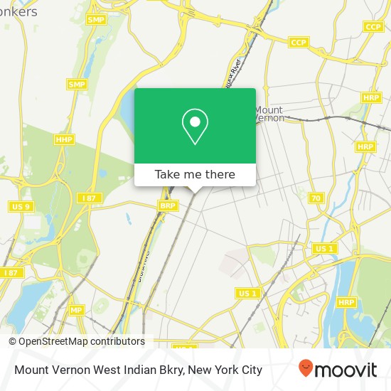 Mapa de Mount Vernon West Indian Bkry