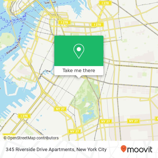 345 Riverside Drive Apartments map